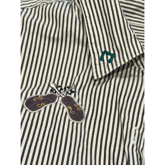 VTG Bobbie Brooks Striped Shirt Musical Instruments Embroidery XL Music Teacher - Picture 3 of 9